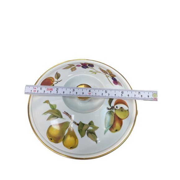 Royal Worcester Vtg England white fruit ceramic cookware 2"x8" SKU 9155 - Picture 8 of 16